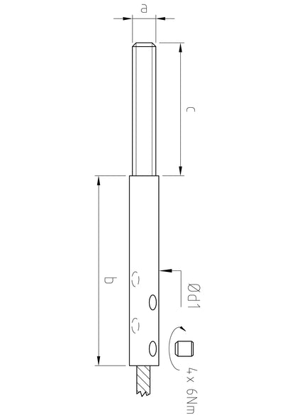 Carl Stahl I-SYS stainless steel Carl Stahl Easy Grip external thread, M8x60, rope Ø 5 - 6 mm