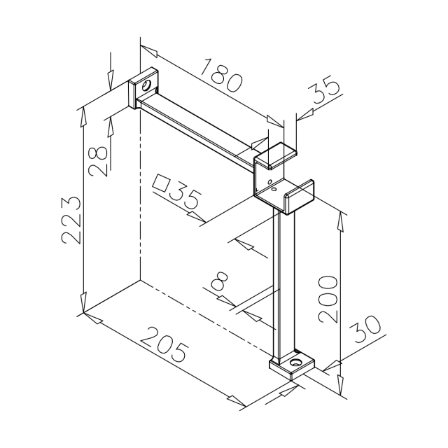 G-fittings Footrail bracket Lillemor