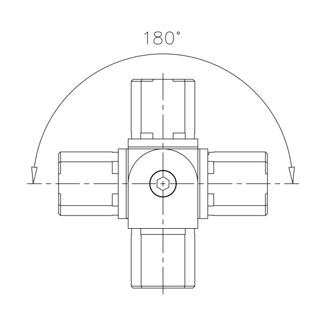 G-fittings Square tube connector variable Lyndsey