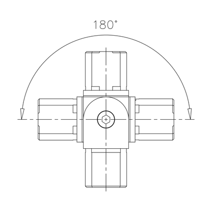 G-fittings Square tube connector variable Lyndsey
