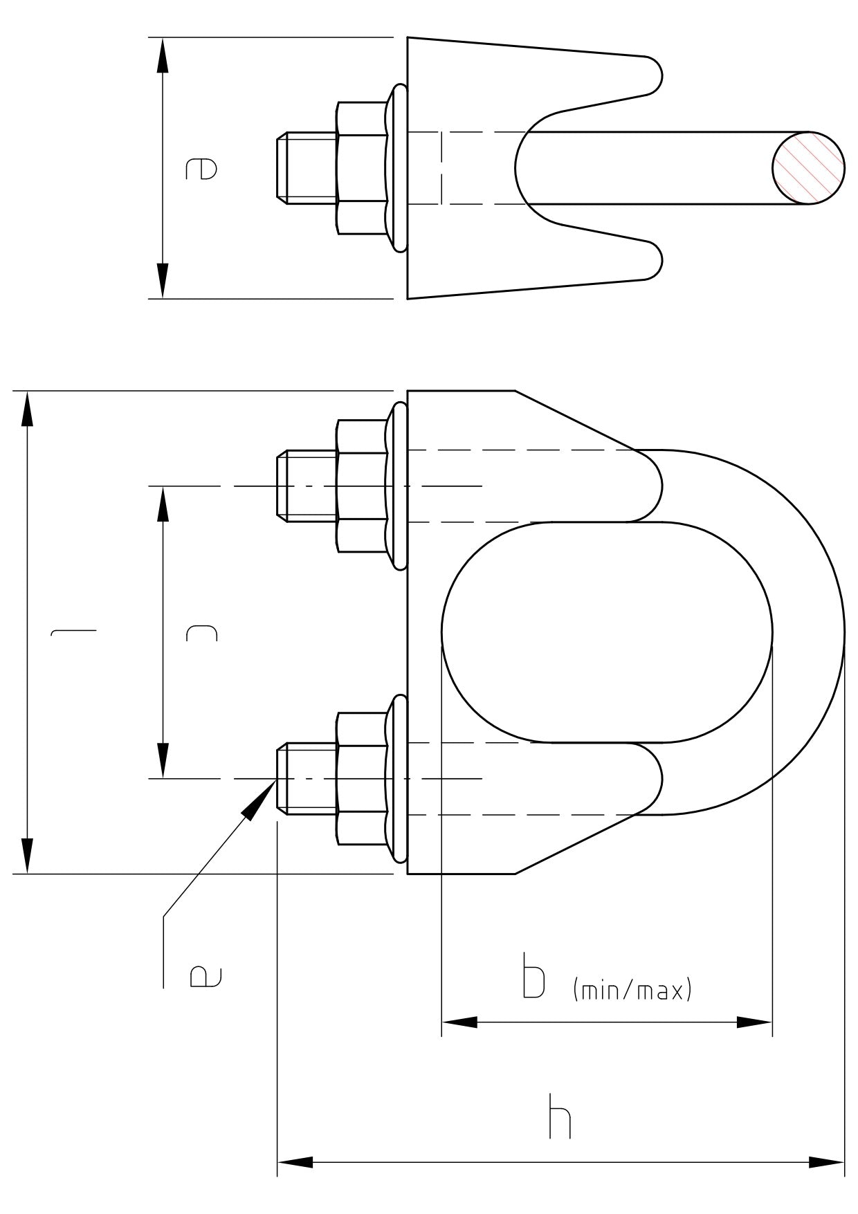 Carl Stahl Wire rope grip, heavy type 800