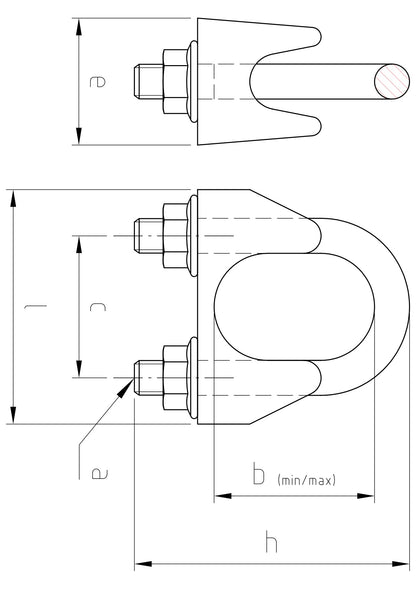 Carl Stahl Wire rope grip, heavy type 800