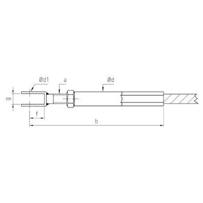 Carl Stahl Fork with internal thread, swaged 811