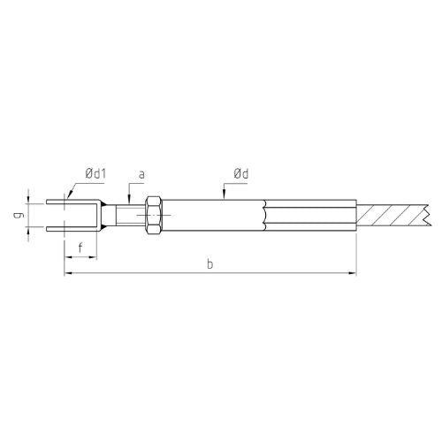Carl Stahl Fork with internal thread, swaged 811