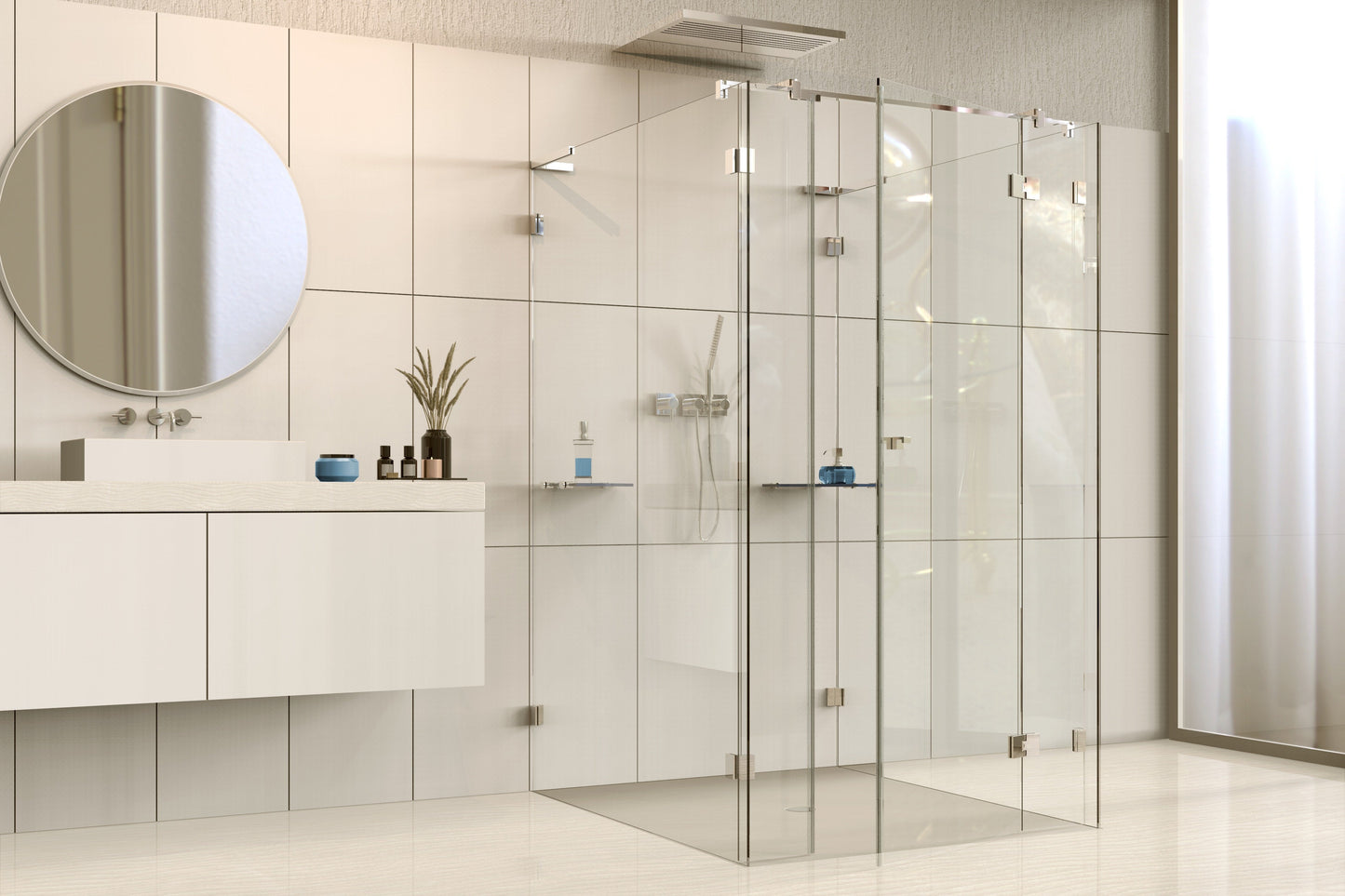 Pauli + Sohn hinges glass - glass 180°, FLAMEA+ 8132