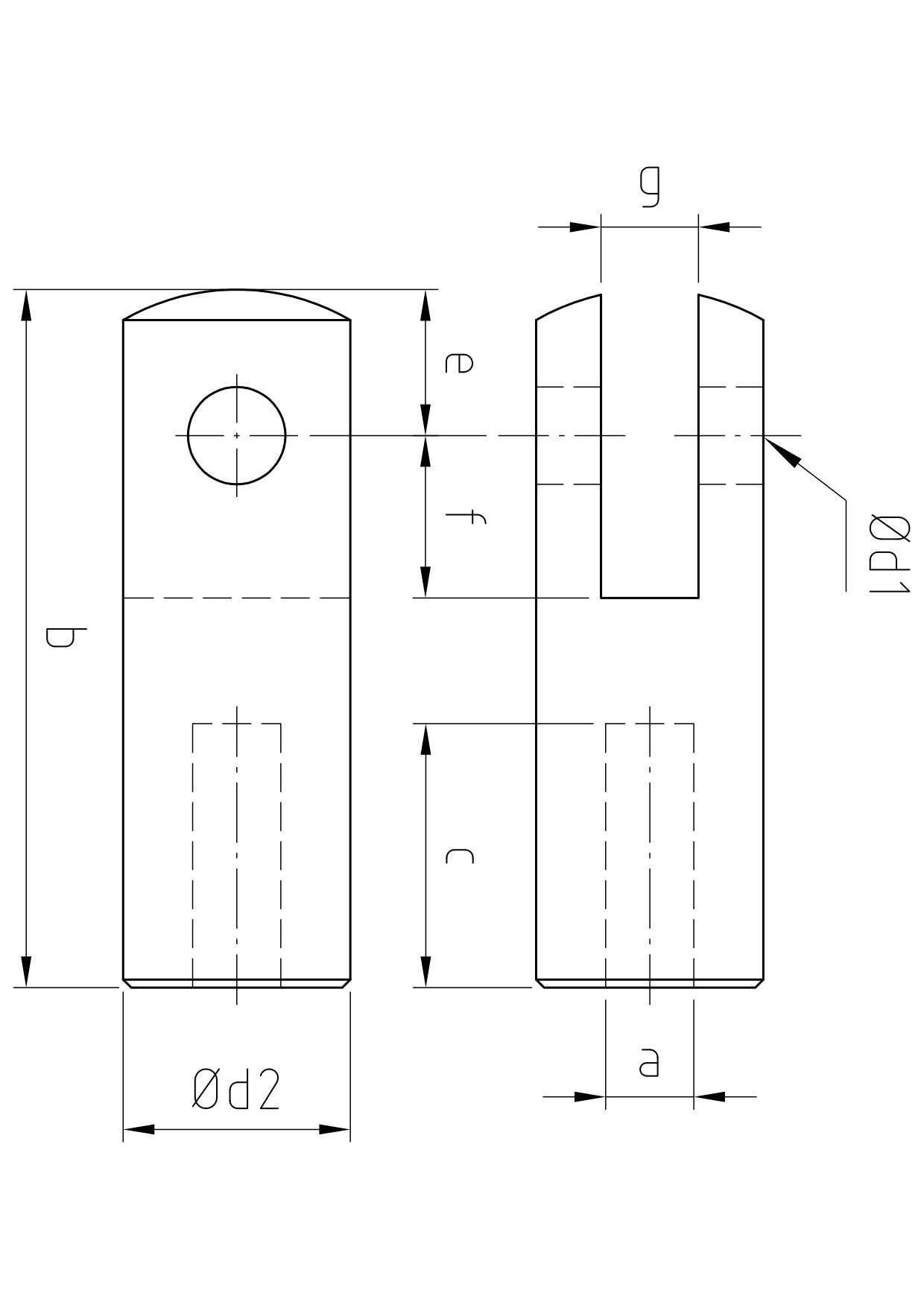 Carl Stahl Fork with internal thread 817