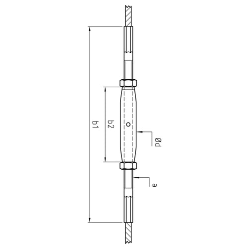 Carl Stahl I-SYS stainless steel Carl Stahl Turnbuckle threads, swaged, RH thread M5