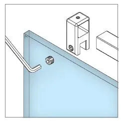 G-fittings Glass holder open for square tube 20 x 20 mm Marjetta