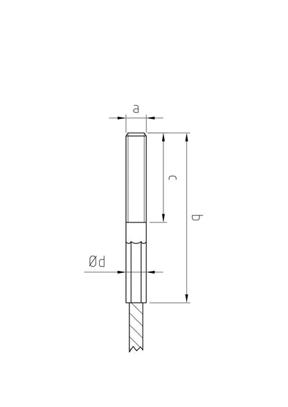 Carl Stahl I-SYS stainless steel Carl Stahl External thread, swaged, RH thread M5x30