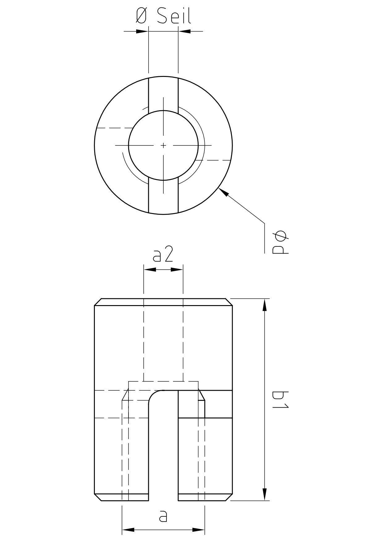 Carl Stahl Cross clamp with internal thread, adjustable 858