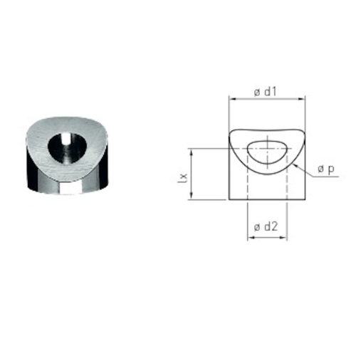 Carl Stahl Angle stand off washer for external thread, round profile 862