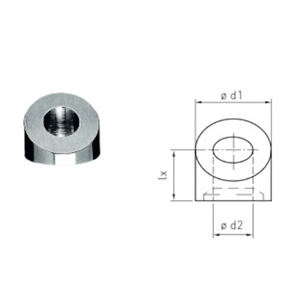Carl Stahl Angle washer for countersunk end stop 90° flat profile 862