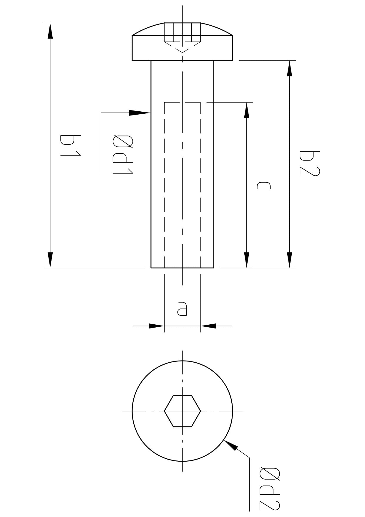 Carl Stahl Radius head with internal thread 869