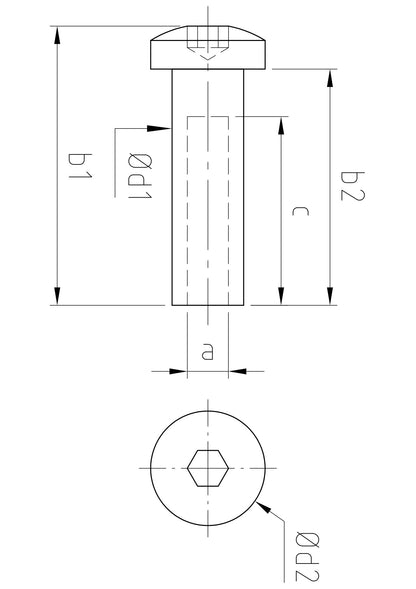 Carl Stahl Radius head with internal thread 869