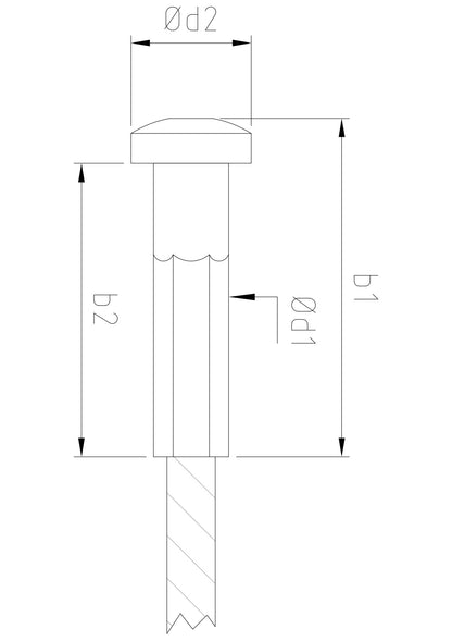 Carl Stahl End stop with radius head, round swaged 869