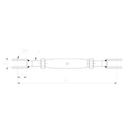 Carl Stahl Turnbuckle with 2 forks 8712