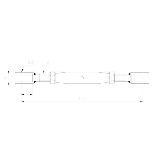 Carl Stahl Turnbuckle with 2 forks 8712