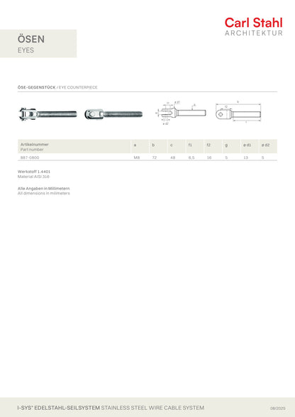 Carl Stahl Eye counterpiece 887