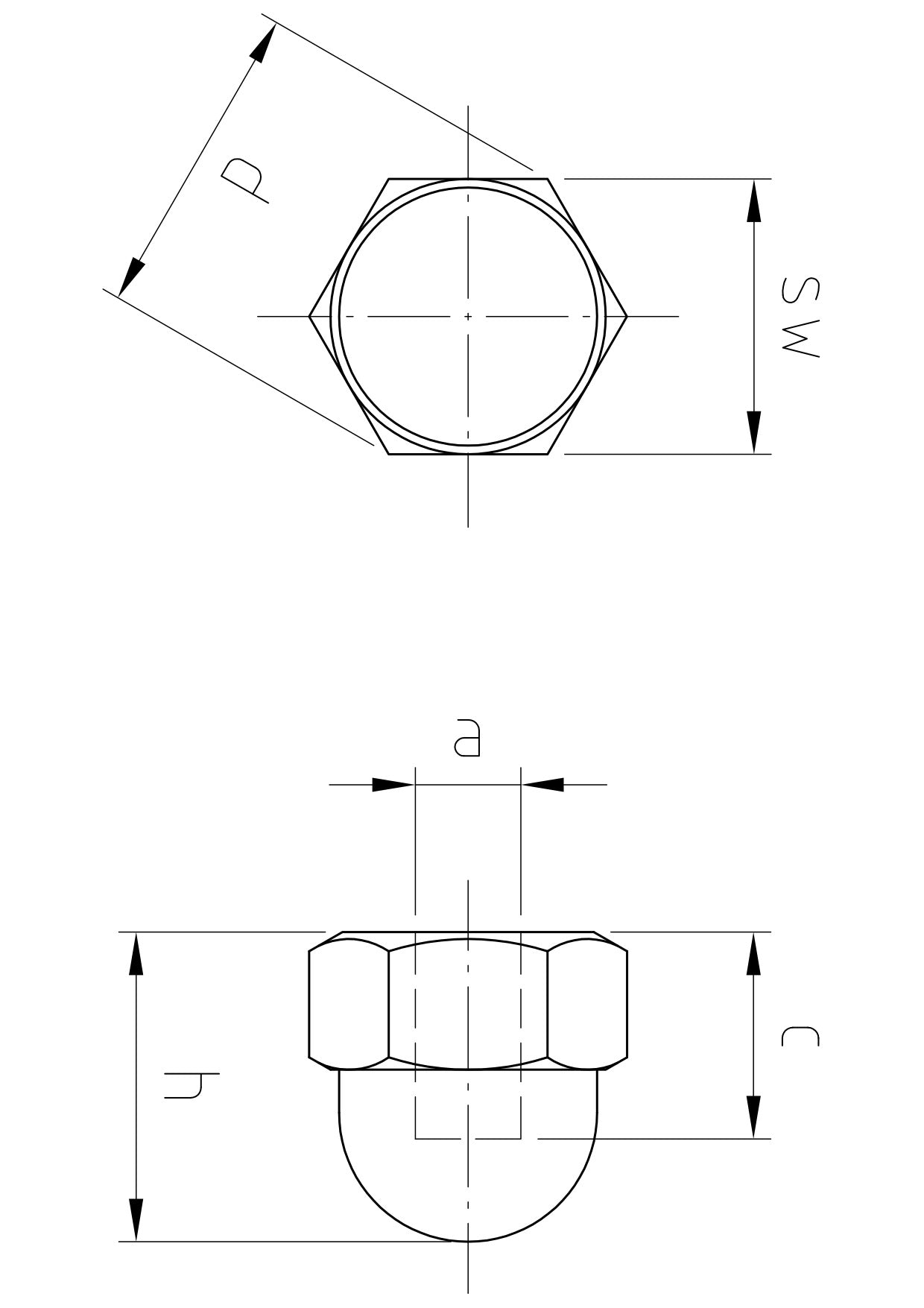 Carl Stahl Dome nut DIN1587 894