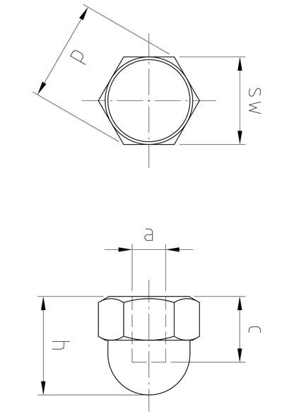 Carl Stahl Dome nut DIN1587 894