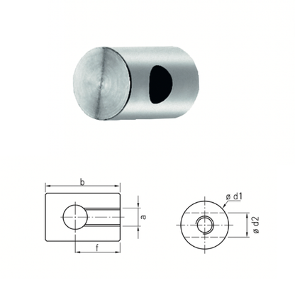 Carl Stahl Rod/ rope holder with internal thread 921