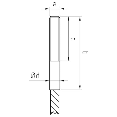 Carl Stahl I-SYS stainless steel Carl Stahl External thread F30 hammered, RH thread M4x40
