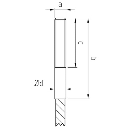 Carl Stahl I-SYS stainless steel Carl Stahl External thread F30 hammered, RH thread M4x40
