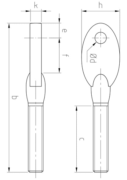 Carl Stahl CS-Eye small, with external thread M8 985/986