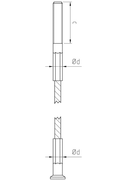 Carl Stahl I-SYS Stainless steel end stops IK160