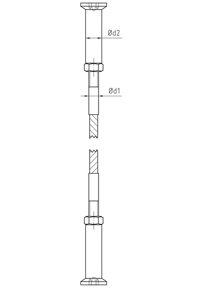 Carl Stahl I-SYS Stainless steel end stops IK180