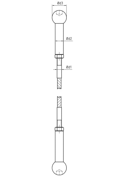 Carl Stahl I-SYS Stainless steel end stops IK190