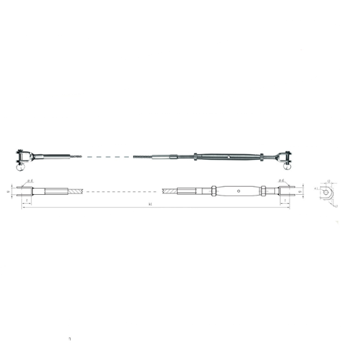 Carl Stahl I-SYS Stainless steel wire rope assembly IK310