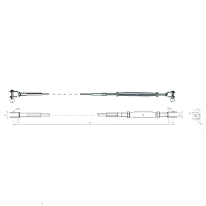 Carl Stahl I-SYS Stainless steel wire rope assembly IK310