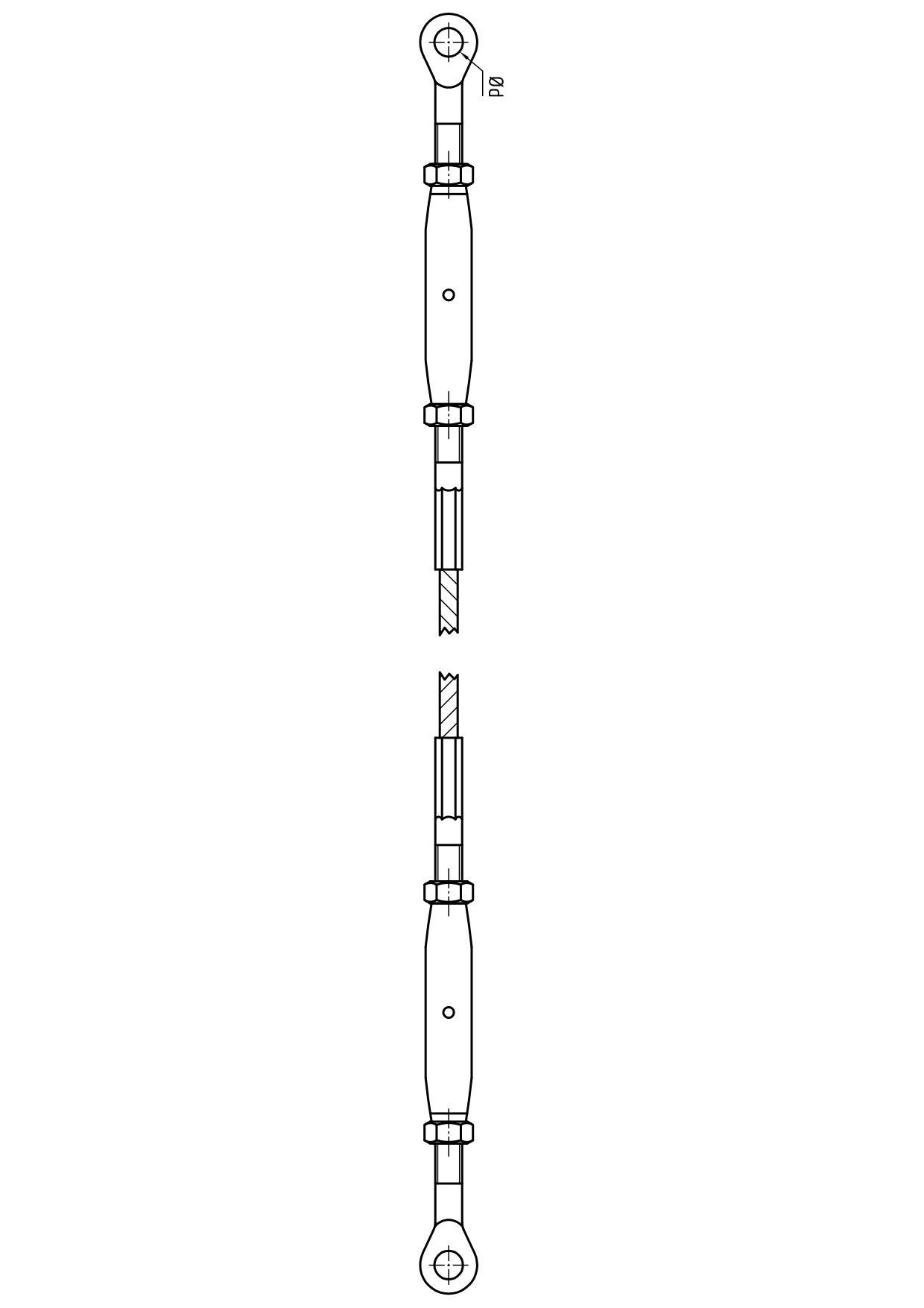 Carl Stahl I-SYS Stainless steel wire rope with both sides turnbuckle IK420