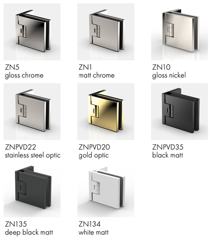 Pauli + Sohn hinges glass - wall 180°, FLAMEA+ 8133