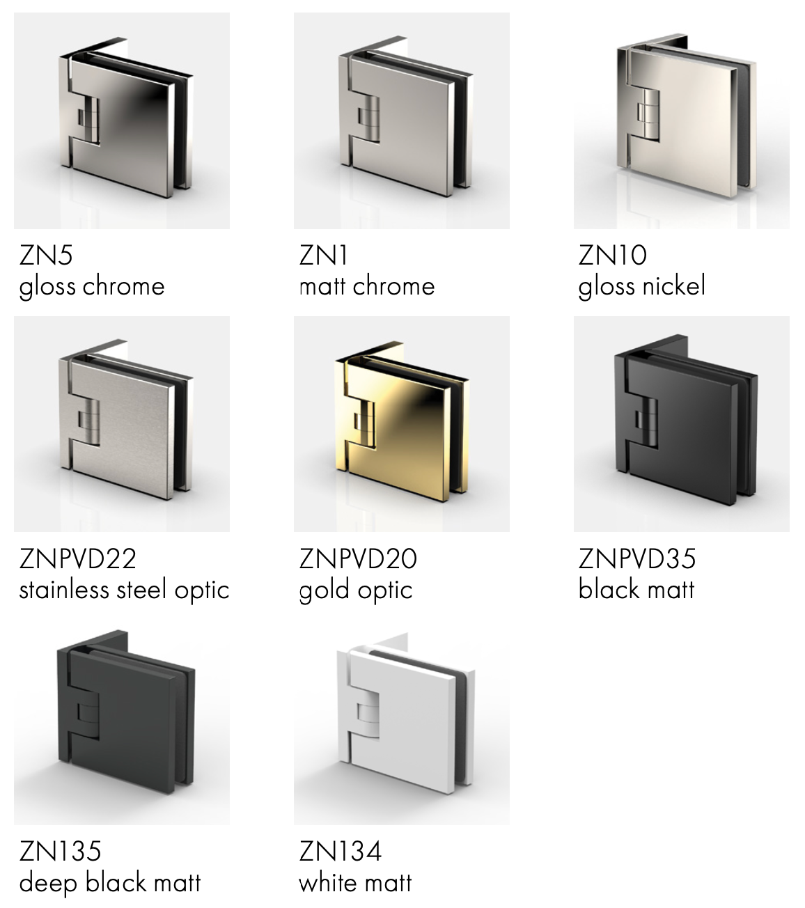 Pauli + Sohn hinges glass - glass 135°, FLAMEA+ 8131