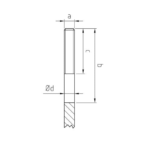 Carl Stahl I-SYS stainless steel Carl Stahl External thread F50 hammered, RH thread M5x30
